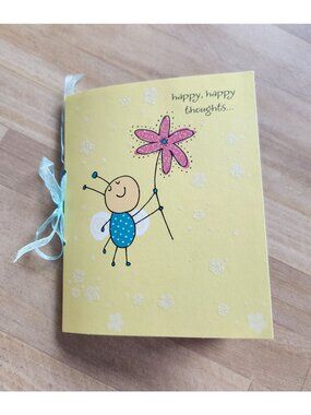 Happy Thoughts Junk Journal Handmade 60 pages